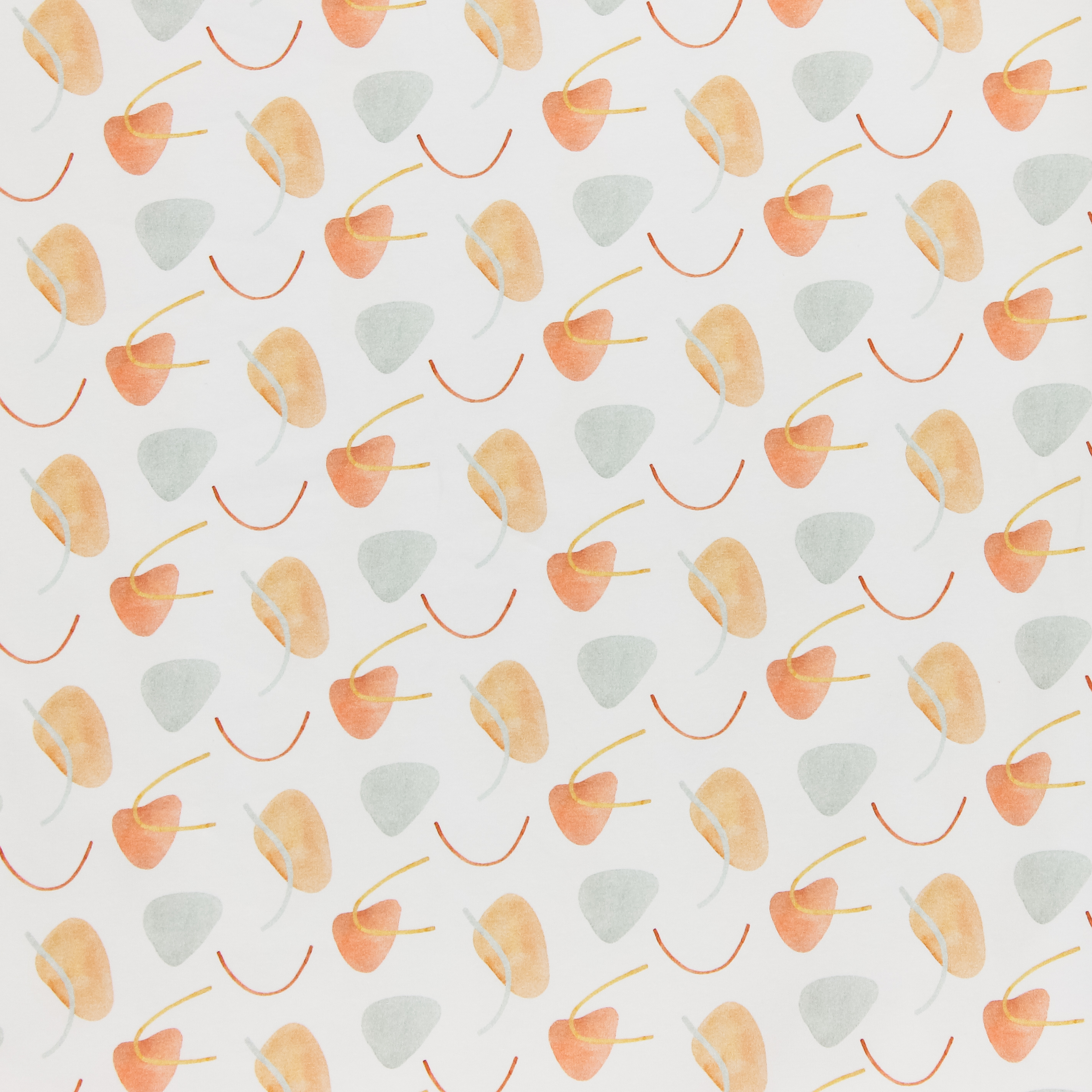 Tricot wit met oranje patroon - Poppy
